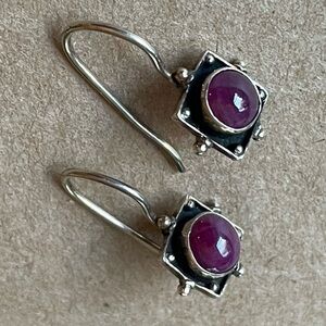 Vintage Phosphosiderite + Sterling silver earrings